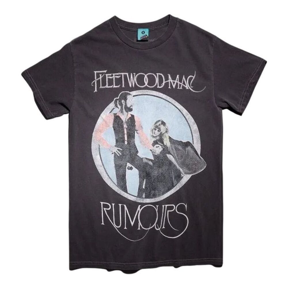 Fleetwood Mac Unisex Adult Rumours Vintage Wash T-Shirt / Charcoal